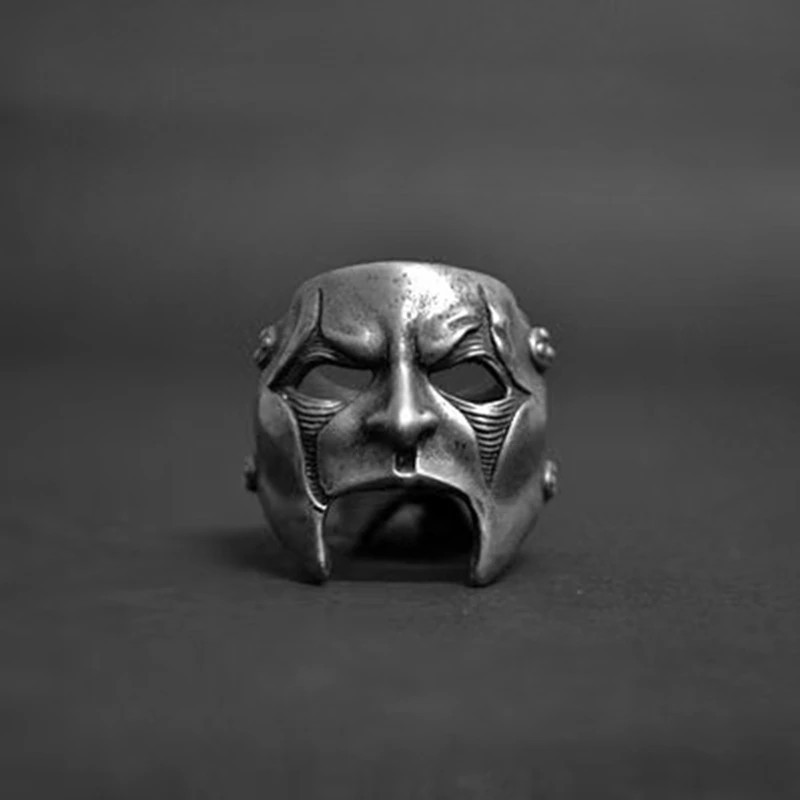 Кільце печатка перстінь чоловіче сталеве HIDMASK з медичної неіржавкої сталі з маскою