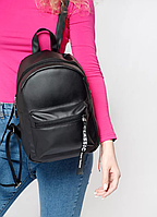 Маленький повсякденний стильний рюкзак жіночий для прогулянок, чорний