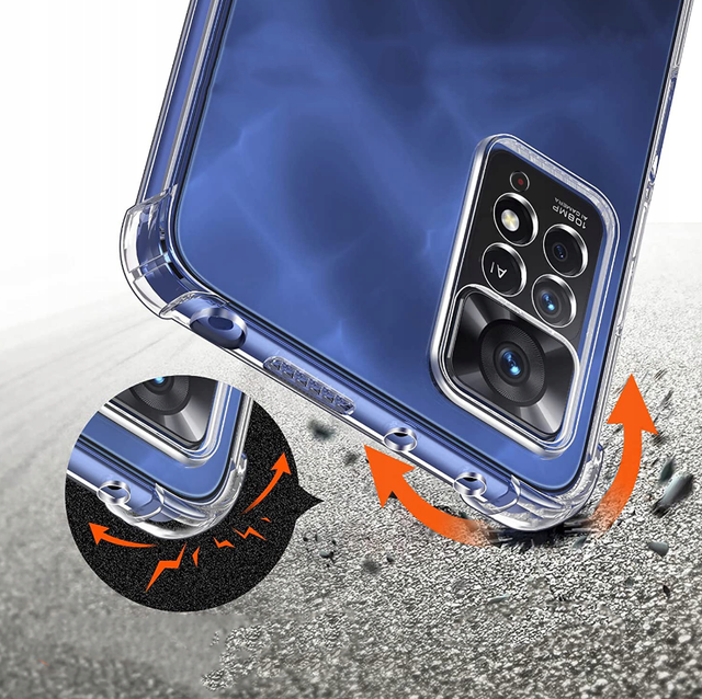 Противоударный прозрачный чехол для Xiaomi Redmi Note 11 4G / Note 11s