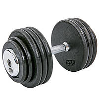 Гантель цілісна професійна сталева RECORD (1шт) TA-7231-40 40кг (сталь, хромована сталь, вага 40кг)