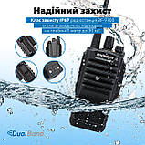 Рацiя водонепроникна Baofeng BF-9700, IP 67, 8 Ват, батарея 2800 мАг, UHF + Гарнітура Baofeng з одинарною кнопкою РТТ, фото 3