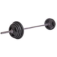 Штанга (сталеві млинці) 57кг TA-2431-57 (гриф TA-8068 l-1,8 м, млинці 2x(2,5+5+7,5+10кг))