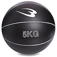 М'яч медичний медбол Record Medicine Ball SC-8407-5 5кг (верх-гума, наповнювач-пісок, d-20см,кольори в