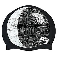 Шапочка для плавания SPEEDO SLOGAN PRINT 808385C852 Star Wars Death Star черный-серый