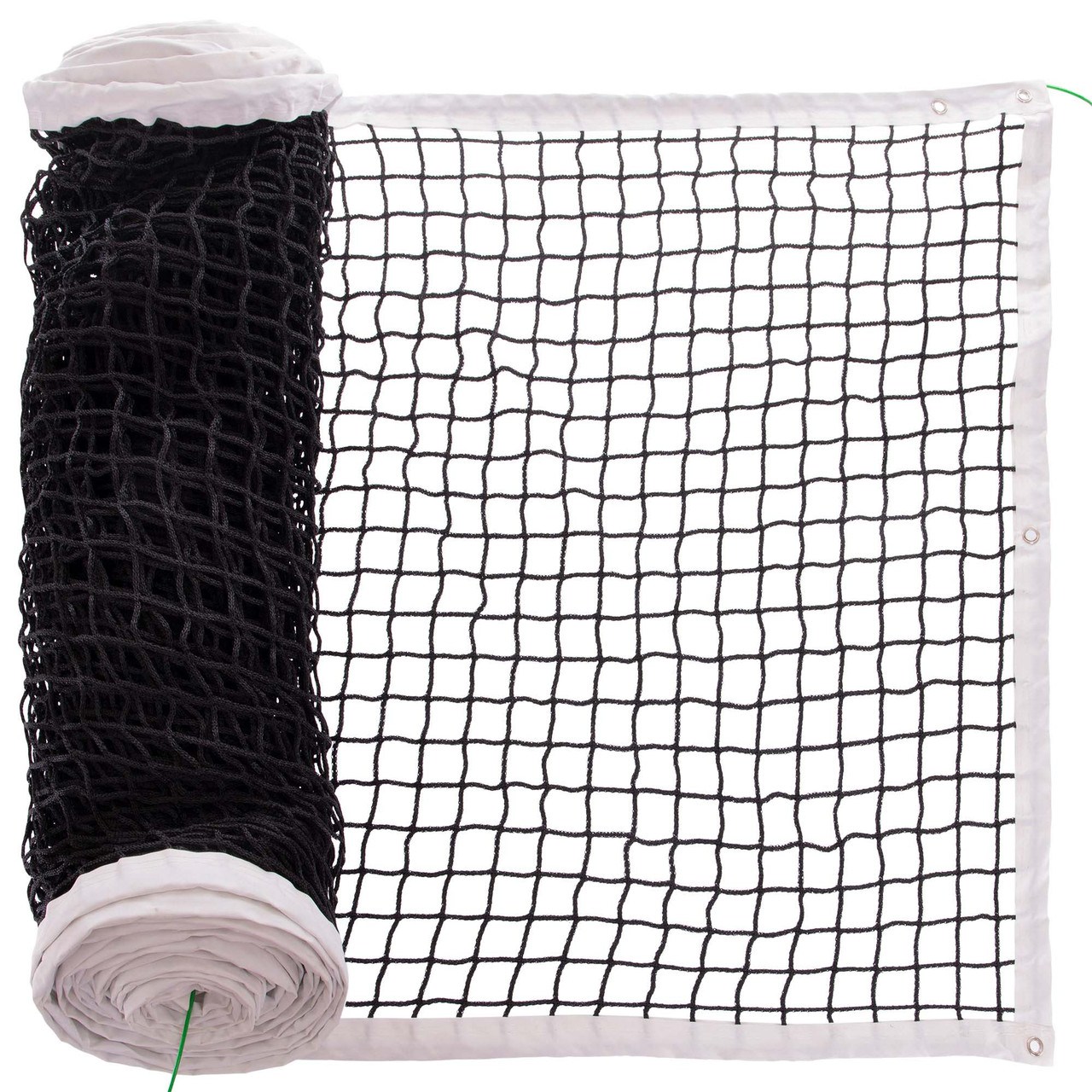 Сітка великий теніс З-0051 (нейлон, р-р 12,8х1,08м, осередок 5х5см, з метал.тросом, чорний), фото 1