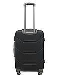 Валіза пластикова MILANO BAG 147 середня 65 см чорна, фото 3