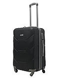 Валіза пластикова MILANO BAG 147 середня 65 см чорна, фото 2