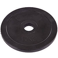 Млинці (диски) обгумовані d-52мм Shuang Cai Sports ТА-1447 10кг (метал, гума, чорний)