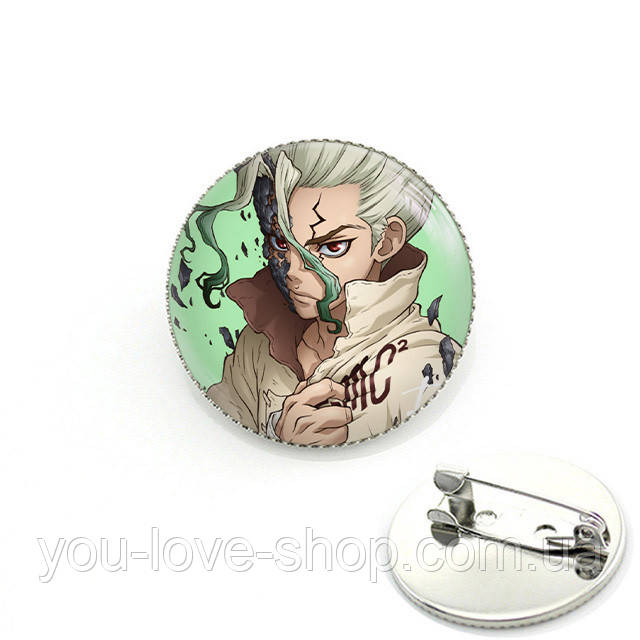 Значок Dr. Stone "Сенку Ісігамі" / Доктор Стоун