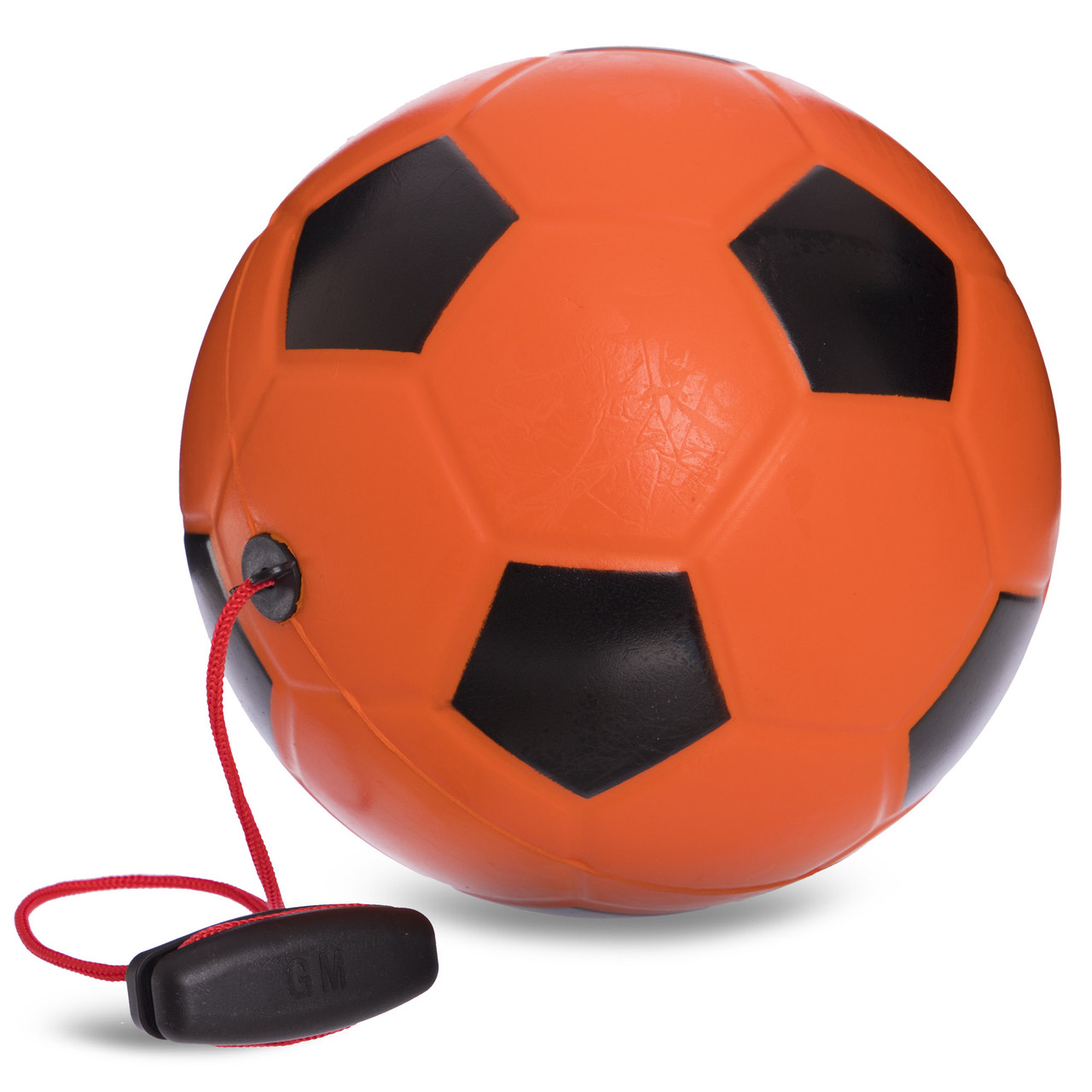 М'яч футбольний тренувальний футбольний тренажер №5 FB-6884 (PU, помаранчевий, чорний)