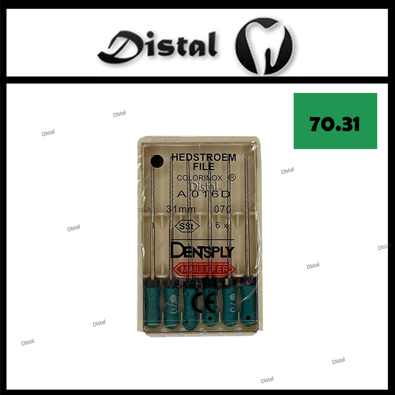 Купить Нфайлы Hfile Dentsply Maillefer 31 мм №70, ручные файлы, цена