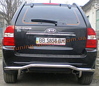 Захист заднього бампера вигнута труба D60 на Kia Sportage 2004-2010