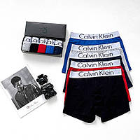Чоловічі труси Calvin Klein комплект Чоловічі труси боксерки в подарунковій упаковці Чоловіча білизна
