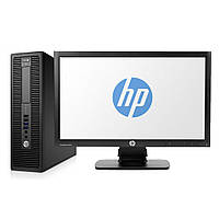Комплект Комп'ютер HP EliteDesk 705 G1 SFF (A4-7300B/4/500) + Монітор 20" HP P202 "Б/У"