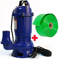 Погружной фекальний насос (дренажний) 2 кВт з подрібнювачем для брудної води, фекалій, зливних ям WQD 12-10