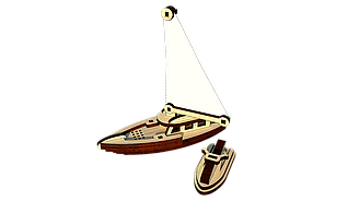 Деревяний конструктор Яхта і гідроскутер