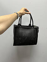 The Tote Bag Leather Total Black Small высокое качество женские сумочки и клатчи высокое качество