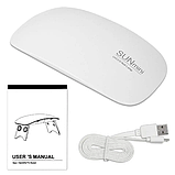 Міні лампа для манікюру, лампочка на пальчик, лампа для манікюру SUN mini USB 6 Вт LED, фото 4
