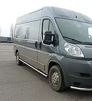 Пороги боковые труба без накладок Citroen Jumper (07+) D60 Средняя база