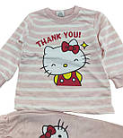 Піжама дитяча 1 рік Туреччина бавовна з довгими рукавами та принтом рожевий (ПЖ117), фото 3