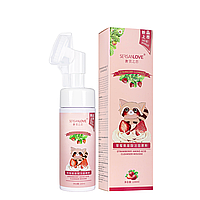 Пенка для умывания Sersanlove Strawberry Amino Acid Cleanser Mousse со щеткой 150 мл