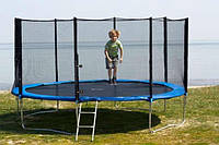 Батут спортивный детский каркасный для дома с защитной сеткой ограждением Funfit 312 см (10 ft)