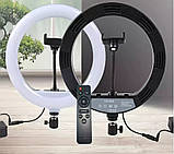 Кругла 33 см зі штативом кільцева світлодіодна LED-лампа LC-330 і регулюванням температури з 1кріпленням, фото 5