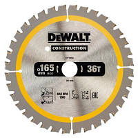 Диск пиляльний DeWALT CONSTRUCTION 165 х 20 мм, 36 z (ATB), 20 градусів (DT1950)