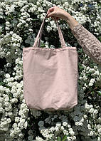 Эко-сумка шопер пудрового цвета (розовая)