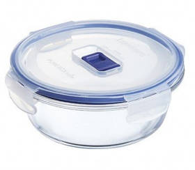 Контейнер харчовий із синьою кришкою Pure Box 420мл круглий Luminarc P3553