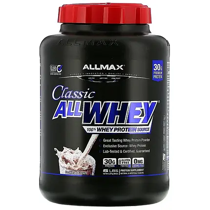 Сироватковий протеїн AllMAX Nutrition AllWhey Classic 2200 г (різні смаки), фото 1