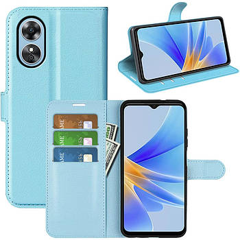 Чохол-книжка Litchie Wallet для Oppo A17 / A17k Light Blue