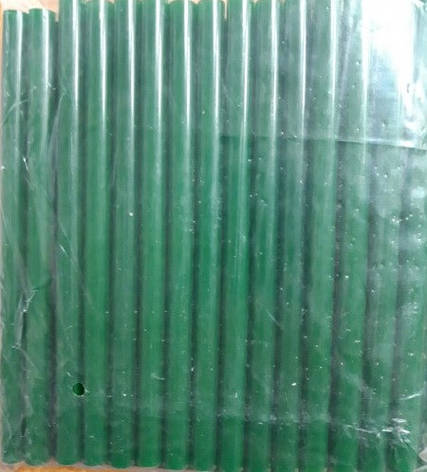 Клей сухий 1222 для термо пістолета, ЗЕЛЕНИЙ 1,1 см 18 см, 1 кг, фото 1