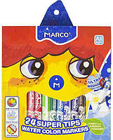 Фломастери Marco Super Washable 12 кольори