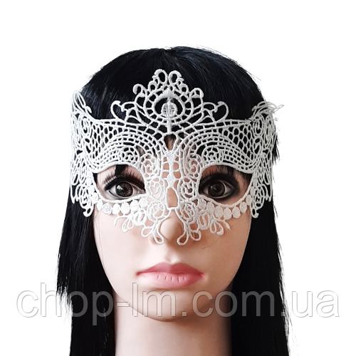 Маска ажурна біла жіноча на очі "Для настрою"