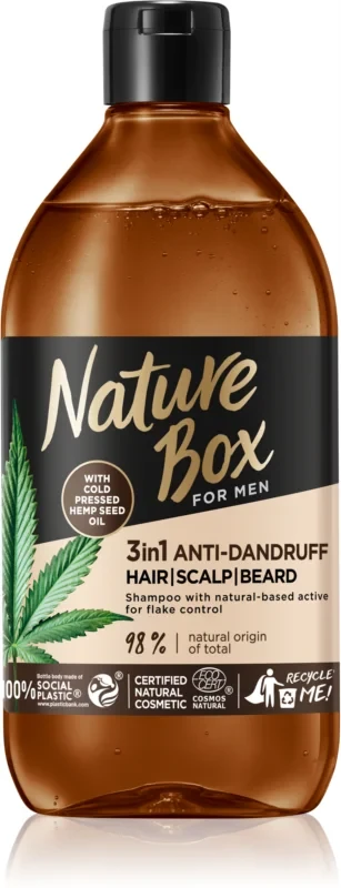 Шампунь для волосся проти лупи Nature Box Hemp Seed oil, 385 мл Оригінал