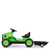 Дитячий педальний карт трактор, Bambi, зелений, фото 2