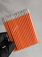Одноразовые кисточки для макияжа, аппликатор для губной помады, макробраши (оранжевые), 50 шт
