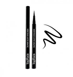 Підводка - маркер для очей водостійка з аплікатором TopFace Super Silky Eyeliner PT615 чорного кольору