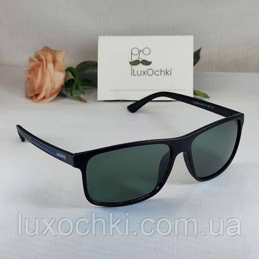 Стильні чоловічі сонцезахисні окуляри Lacoste зі скляною лінзою