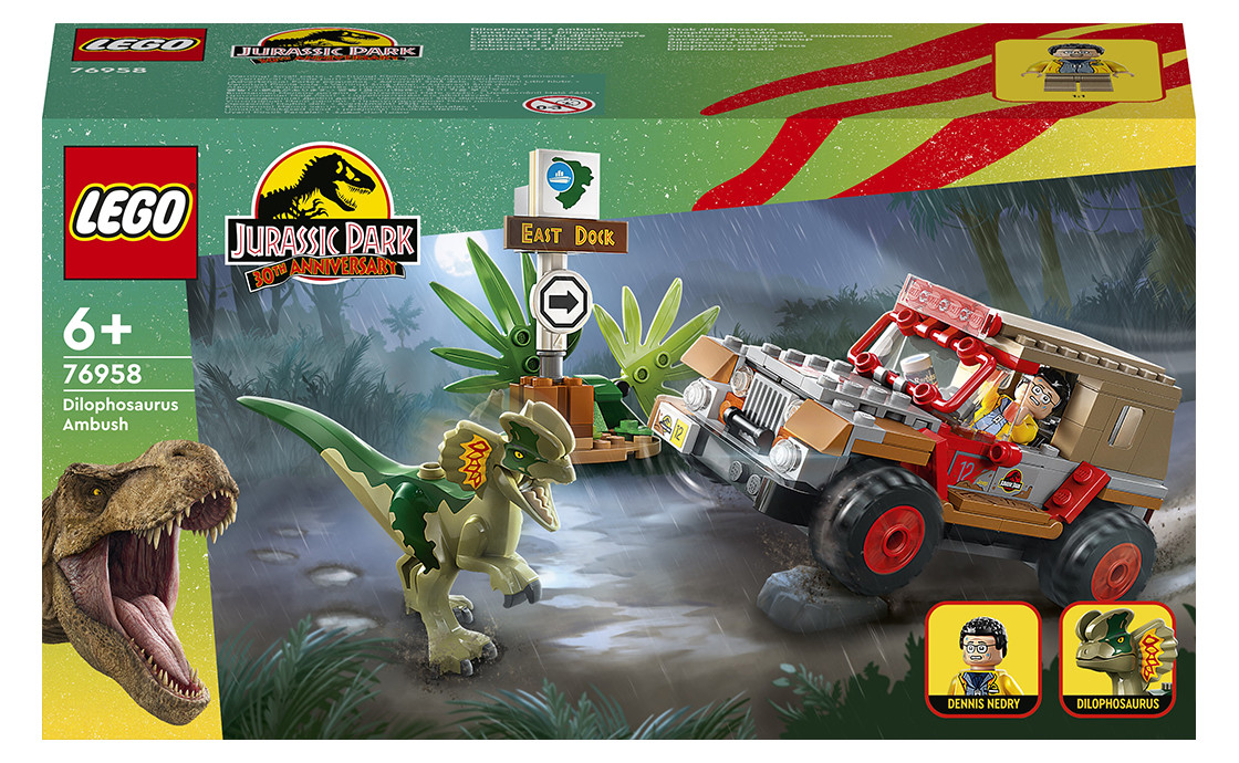 LEGO Jurassic World Засідка дилофозавра 211 деталей (76958), фото 1