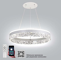 Управляемая люстра с пультом и приложением STELLA ice 80W R-APP-500x1200-WHITE/CLEAR-220-IP20