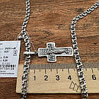 Срібний комплект прямий православний хрест та ланцюжок 925 проба, фото 6