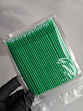 Мікробраші (мікроаплікатори) для ламінування вій та брів ( зелені), 100 шт