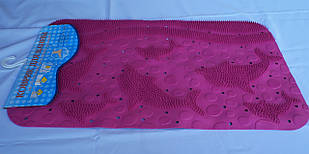 Килимок для ванної антиковзний, масажний на присосках "Дельфіни"