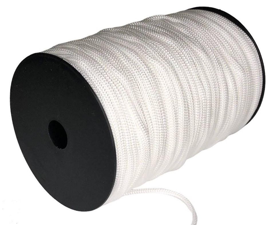 Шнур для одягу круглий 4 мм/150м (Білий)