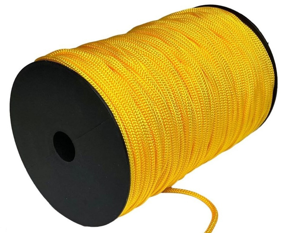 Шнур для одягу круглий 4 мм/150м (Жовтий)