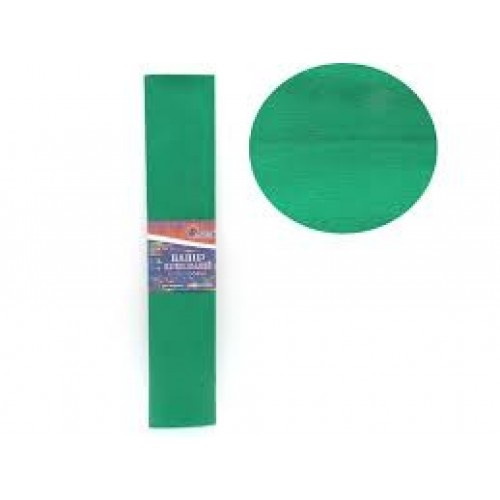 Папір креповий 55% NoKR55-8031 ЗЕЛЕНИЙ 50*200 см, 20 г/м2 ціна за 1 шт (10 уп)