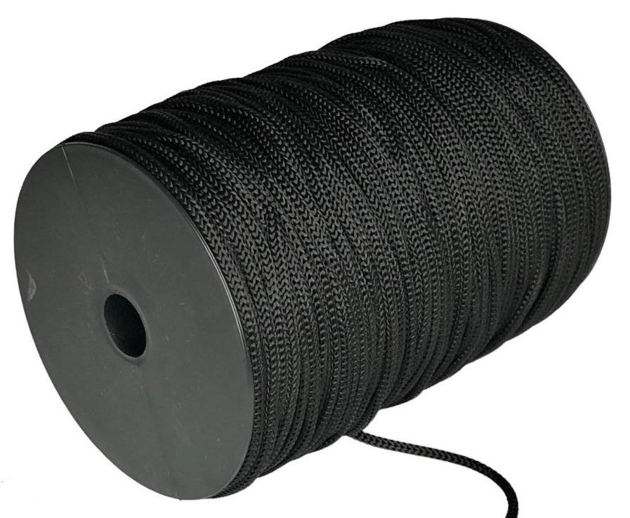 Шнур для одягу круглий 4 мм/150м (Чорний)