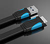 Дата кабель Vention USB 3.0 — Micro USB-B 10pin плоский 0.5 м Black (VAS-A12-B050), фото 2